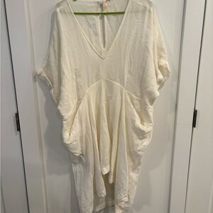 Free People Swim Cover Up Dress Cream Size L